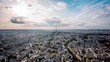 Eiffel tower & Paris downtown time lapse