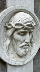 Wall Mural - Jesus Christ is suffering on the cross. Crown of thorns