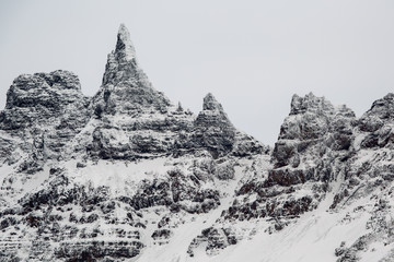 Poster - Icelandic mountains with snow and ice 