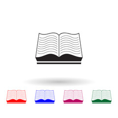 Poster - open book multi color icon. simple glyph, flat vector of library icons for ui and ux, website or mob