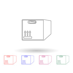 Poster - Packing box multi color icon. Simple thin line, outline vector of logistic icons for ui and ux, website or mobile application