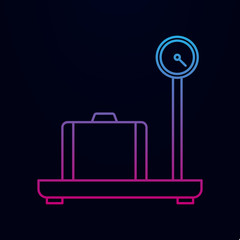 Poster - Cargo scales nolan icon. Simple thin line, outline vector of measure icons for ui and ux, website or mobile application