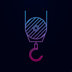 Poster - A hook from a construction crane nolan icon. Simple thin line, outline vector of measure icons for ui and ux, website or mobile application