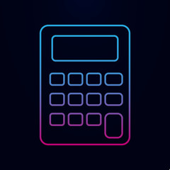 Poster - Calculator nolan icon. Simple thin line, outline vector of measure icons for ui and ux, website or mobile application