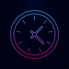 Poster - Clock nolan icon. Simple thin line, outline vector of measure icons for ui and ux, website or mobile application
