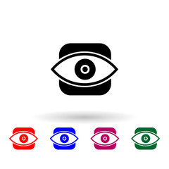 Poster - Eye multi color icon. Simple glyph, flat vector of medecine icons for ui and ux, website or mobile application