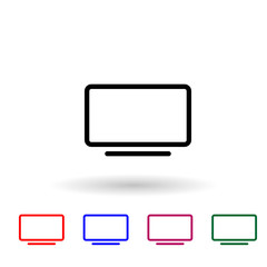 Fototapete - Monitor pc multi color icon. Simple glyph, flat vector of media icons for ui and ux, website or mobile application
