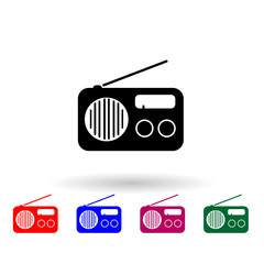 Poster - Radio multi color icon. Simple glyph, flat vector of media icons for ui and ux, website or mobile application