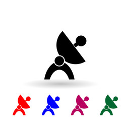 Poster - Satellite dish multi color icon. Simple glyph, flat vector of media icons for ui and ux, website or mobile application