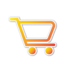 Poster - Colored vector Shopping cart icon.