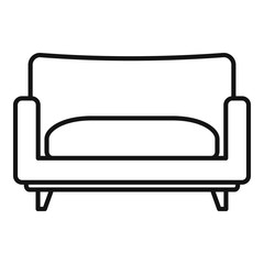 Poster - Sofa armchair icon. Outline sofa armchair vector icon for web design isolated on white background