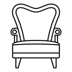 Poster - Luxury armchair icon. Outline luxury armchair vector icon for web design isolated on white background