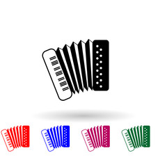 Poster - Accordion multi color icon. Simple glyph, flat vector of music instrument icons for ui and ux, website or mobile application