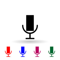 Poster - Microphone multi color icon. Simple glyph, flat vector of music instrument icons for ui and ux, website or mobile application