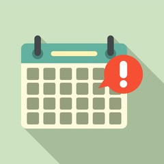 Poster - Calendar notification icon. Flat illustration of calendar notification vector icon for web design