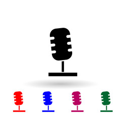 Poster - Microphone multi color icon. Simple glyph, flat vector of music instrument icons for ui and ux, website or mobile application