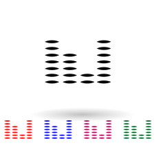 Poster - Equalizer multi color icon. Simple glyph, flat vector of music instrument icons for ui and ux, website or mobile application