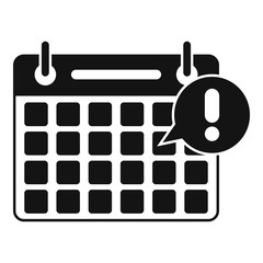 Poster - Calendar notification icon. Simple illustration of calendar notification vector icon for web design isolated on white background