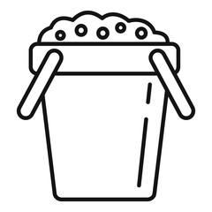 Poster - Soil bucket icon. Outline soil bucket vector icon for web design isolated on white background