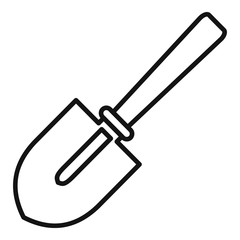 Poster - Hand shovel icon. Outline hand shovel vector icon for web design isolated on white background