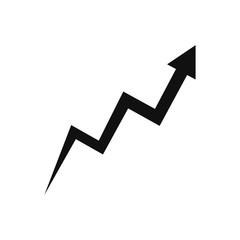 Aufkleber - arrow icon. black vector arrow up. growth chart. isolated vector arrow up un white background.