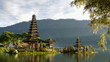 © chris - early morning shot of pura danu bratan temple and bamboo plants