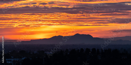 Los Angeles panoramic dawn ...