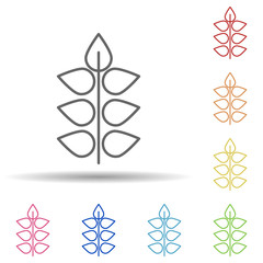 Aufkleber - Plant outline in multi color style icon. Simple thin line, outline vector of ecology icons for ui and ux, website or mobile application