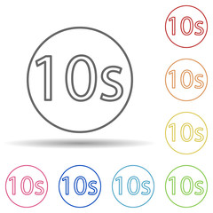 Poster - Timer sign in multi color style icon. Simple thin line, outline vector of image icons for ui and ux, website or mobile application