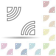 Aufkleber - Signal sign in multi color style icon. Simple thin line, outline vector of image icons for ui and ux, website or mobile application
