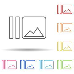 Aufkleber - Burst sign in multi color style icon. Simple thin line, outline vector of image icons for ui and ux, website or mobile application