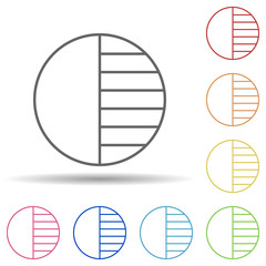 Poster - Contrast sign in multi color style icon. Simple thin line, outline vector of image icons for ui and ux, website or mobile application