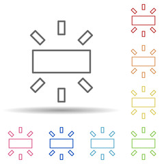 Aufkleber - White balance sign in multi color style icon. Simple thin line, outline vector of image icons for ui and ux, website or mobile application