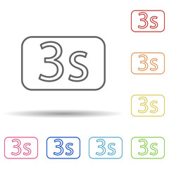Poster - Timer sign in multi color style icon. Simple thin line, outline vector of image icons for ui and ux, website or mobile application