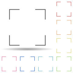 Aufkleber - Focus sign in multi color style icon. Simple thin line, outline vector of image icons for ui and ux, website or mobile application