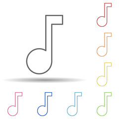 Aufkleber - music sign in multi color style icon. simple thin line, outline vector of image icons for ui and ux,
