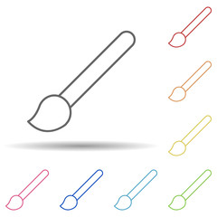 Poster - brush sign in multi color style icon. simple thin line, outline vector of image icons for ui and ux,