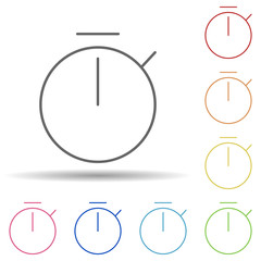 Poster - Stopwatch sign in multi color style icon. Simple thin line, outline vector of image icons for ui and ux, website or mobile application