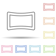 Aufkleber - Panorama sign in multi color style icon. Simple thin line, outline vector of image icons for ui and ux, website or mobile application