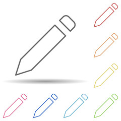 Aufkleber - Edit sign in multi color style icon. Simple thin line, outline vector of image icons for ui and ux, website or mobile application