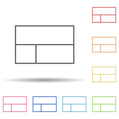 Aufkleber - Layout sign in multi color style icon. Simple thin line, outline vector of image icons for ui and ux, website or mobile application
