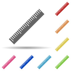 Poster - Ruler in multi color style icon. Simple glyph, flat vector of web icons for ui and ux, website or mobile application