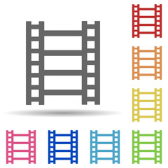 Aufkleber - Film in multi color style icon. Simple glyph, flat vector of web icons for ui and ux, website or mobile application