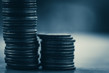 Aufkleber - Concept save money with stack money coin for growing your business finance concept.