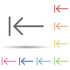 Poster - Arrow with direct in multi color style icon. Simple glyph, flat vector of web icons for ui and ux, website or mobile application