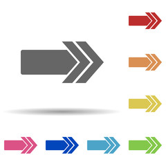 Poster - Arrow in multi color style icon. Simple glyph, flat vector of web icons for ui and ux, website or mobile application