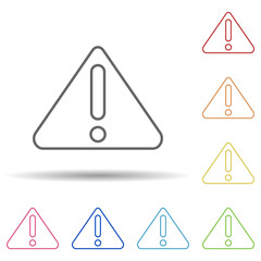 Aufkleber - Danger in multi color style icon. Simple thin line, outline vector of construction icons for ui and ux, website or mobile application