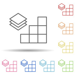 Aufkleber - Construction in multi color style icon. Simple thin line, outline vector of construction icons for ui and ux, website or mobile application