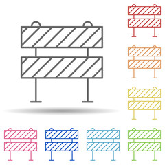 Poster - Under construction in multi color style icon. Simple thin line, outline vector of construction icons for ui and ux, website or mobile application
