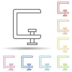 Aufkleber - Vise in multi color style icon. Simple thin line, outline vector of construction icons for ui and ux, website or mobile application